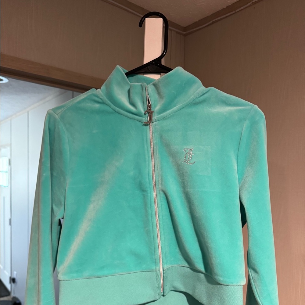 Juicy Couture Aqua Velour Jumpsuit